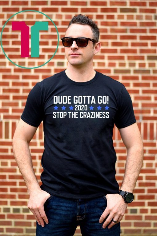 Dude Gotta Go Stop The Craziness 2020 T-Shirt