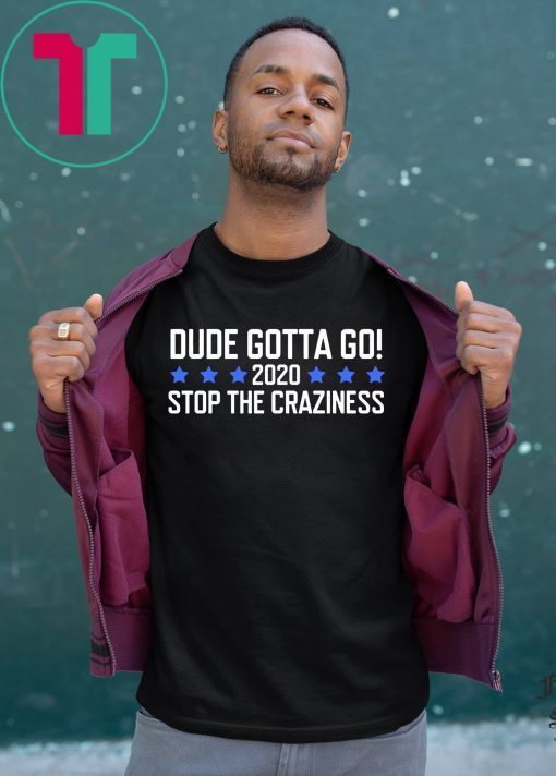 Dude Gotta Go Stop The Craziness 2020 T-Shirt