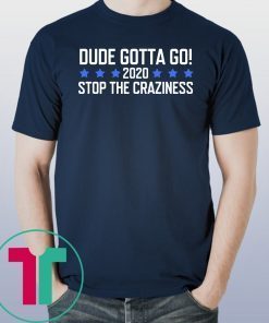 Dude Gotta Go Stop The Craziness 2020 T-Shirt