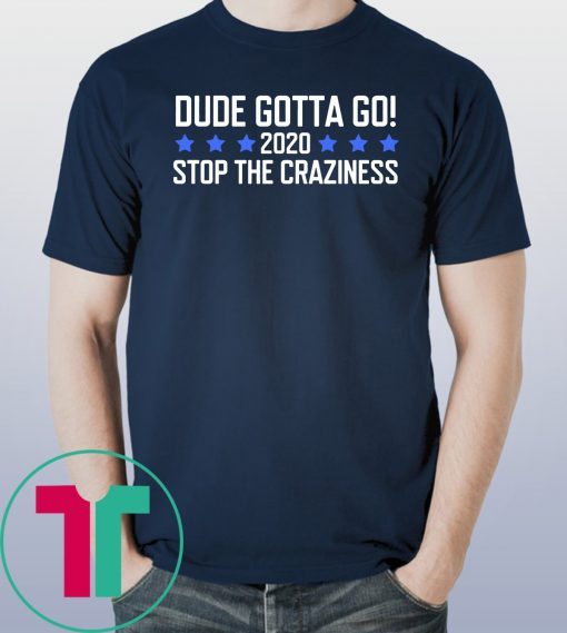 Dude Gotta Go Stop The Craziness 2020 T-Shirt