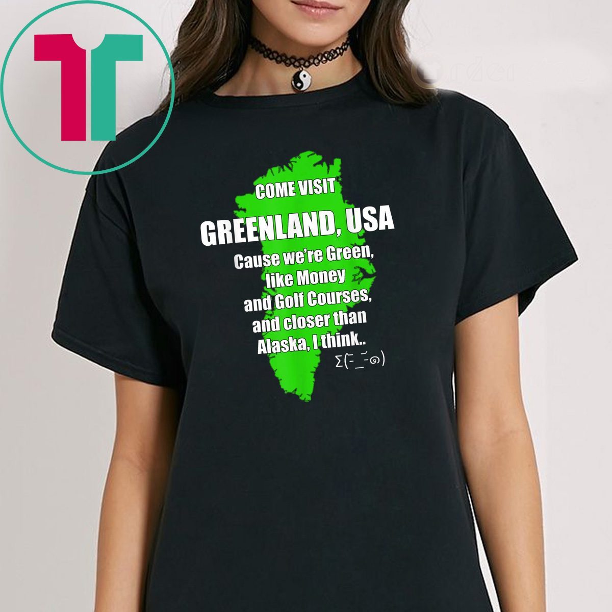 slidbane overflade omgivet Visit Greenland USA Funny Politics Humor Trump Denmark T-Shirts - ShirtsOwl  Office