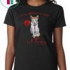 We all meow down here clown cat kitten halloween shirt