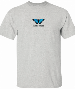 Yours truly blue butterfly shirts
