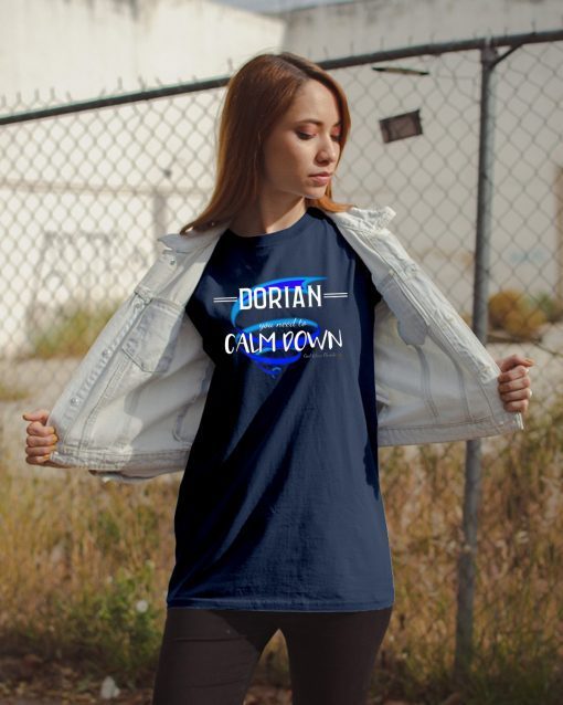 Dorian Hurricane Shirt Calm Down Florida Love 2019 Offcial T-Shirt