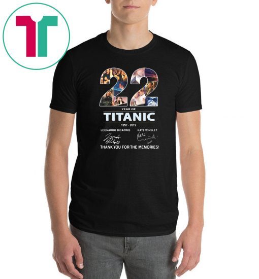 22 years of titanic 1997-2019 signature thank you for the memories shirt