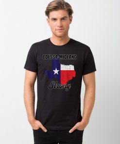 Odessa Midland StrongTexas Map Tee Shirt