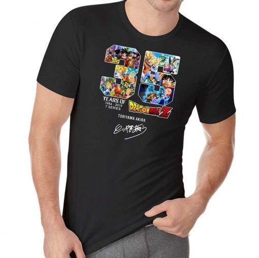 35 years of dragon ball z 1984-2019 7 series toriyama akira signature shirt