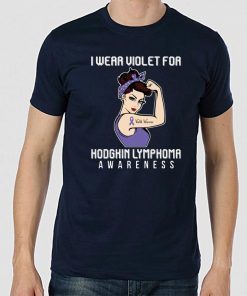 For Cancer Warrior I Wear Violet For Hodgkin Lymphoma Awareness T-Shirt