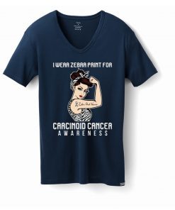 I Wear Zebra Print For Carcinoid Cancer Awareness For Cancer Warrior 2019 T-Shirt