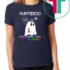 Auntieboo like a normal aunt but more awesome cancer ribbon shirt