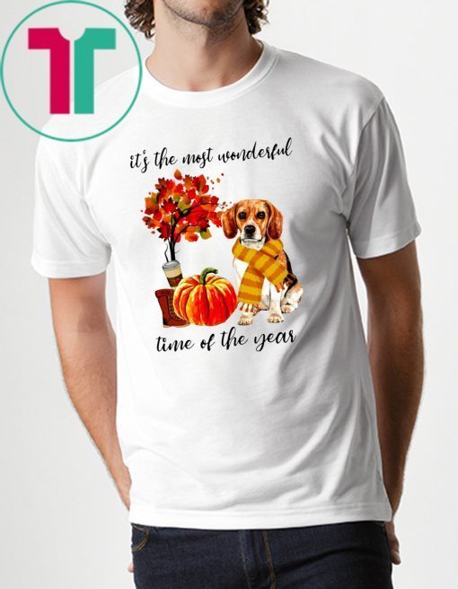 Beagle It’s The Most Wonderful Time Of The Year Fall Autumn Maple Leaf Shirt