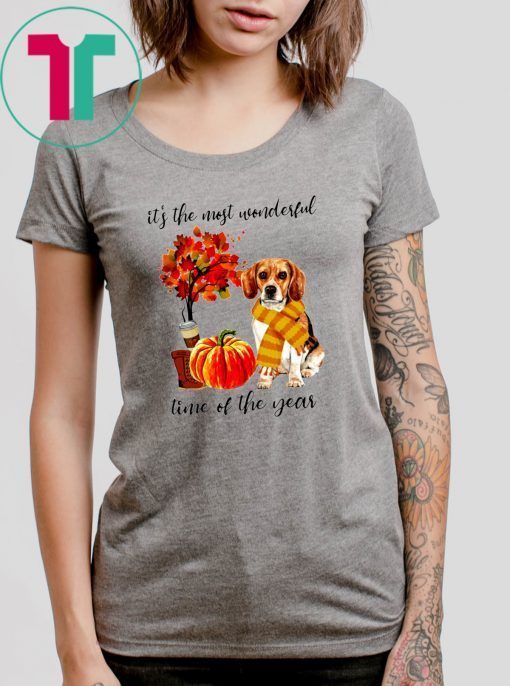 Beagle It’s The Most Wonderful Time Of The Year Fall Autumn Maple Leaf Shirt