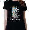 Best design Friends tv show one piece characters signatures shirt