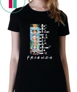 Best design Friends tv show one piece characters signatures shirt