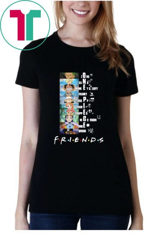 Best design Friends tv show one piece characters signatures shirt