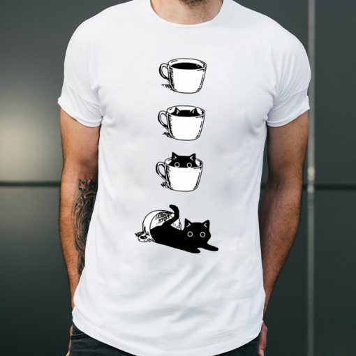 Black cat Coffee Cat shirt