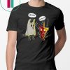 Boo Cute Cat Ghost Scares Another Cat Halloween Shirt