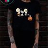 Boo Snoopy Charlie Brown And Linus Van Pelt Frightened Of Ghost Halloween Kids T-shirt