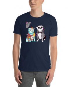 Bulldog sally and jack skellington halloween men's shirt