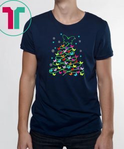 Butterfly Christmas tree Tee Shirt