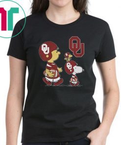 Charlie brown snoopy and woodstock oklahoma sooners nfl shirt