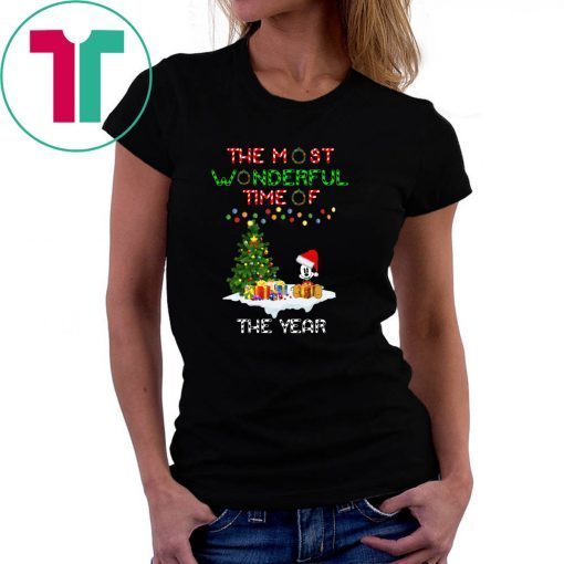 Christmas mickey mouse the most wonderful time of the year shirt