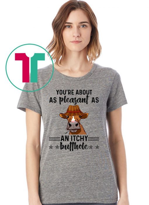 Cow you're about as pleasant as an itchy butthole shirt