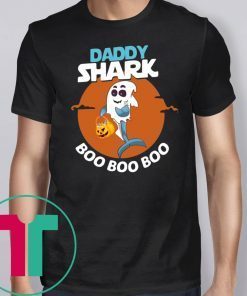 Daddy Shark Boo Boo Boo Shark Ghost Halloween T-Shirt