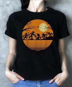 Disney mickey mouse and friends trick or treat halloween walk under the moon Shirt