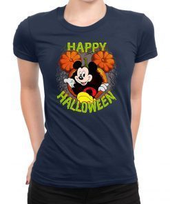 Disney mickey mouse pumpkin happy halloween Shirt