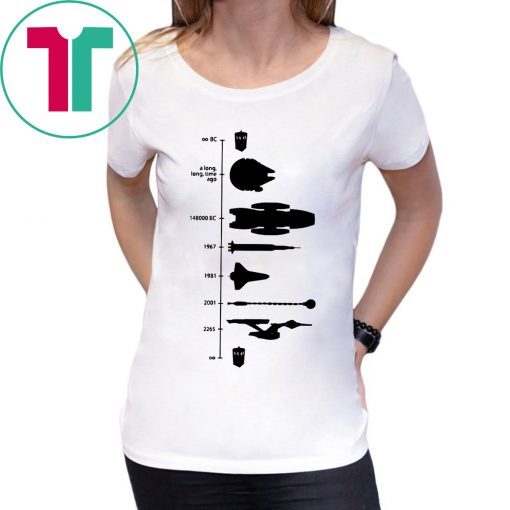 Doctor who star wars star trek science fiction spaceship timeline shirt