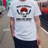 Dogs and hockey make me happy humans make my head hurt shirt
