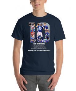 Eli manning 10 new york giants thank for the memories shirt