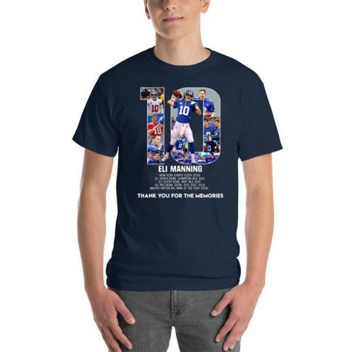 Eli manning 10 new york giants thank for the memories shirt