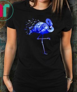 Flamingo Blue Ribbon Colon Cancer Awareness Shirt