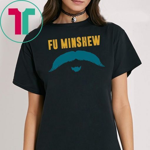 Funny Football Jacksonville Fu Manchu Mustache Fan Minshew T-Shirt