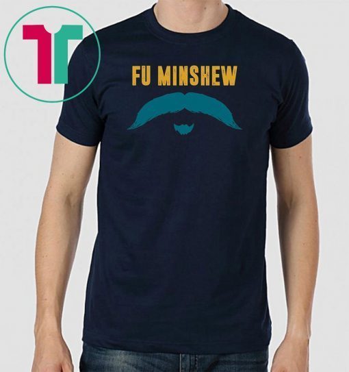 Funny Football Jacksonville Fu Manchu Mustache Fan Minshew T-Shirt