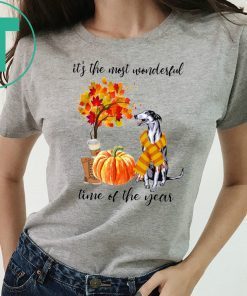 Greyhound It’s The Most Wonderful Time Of The Year Fall Autumn Maple Leaf Shirt