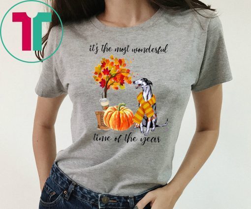 Greyhound It’s The Most Wonderful Time Of The Year Fall Autumn Maple Leaf Shirt