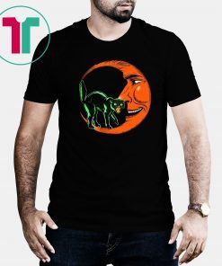 Halloween Beistle Cat on the Moon Horror shirt