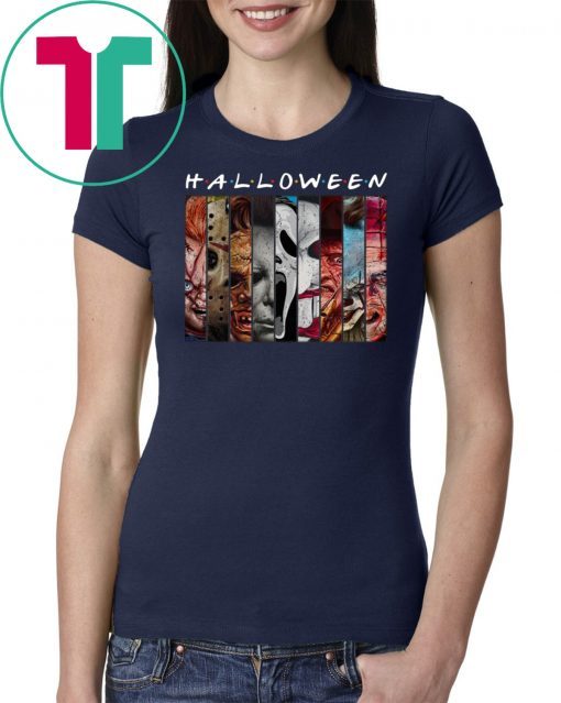 Halloween Horror Characters Friends Mashup face shirt