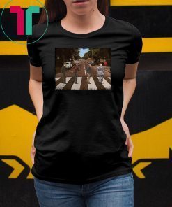 Halloween abbey road horror movie characters shirt