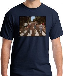 Halloween abbey road horror movie characters shirt