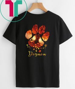 Halloween dog paws mom autumn leaves Offcial Tee Shirt