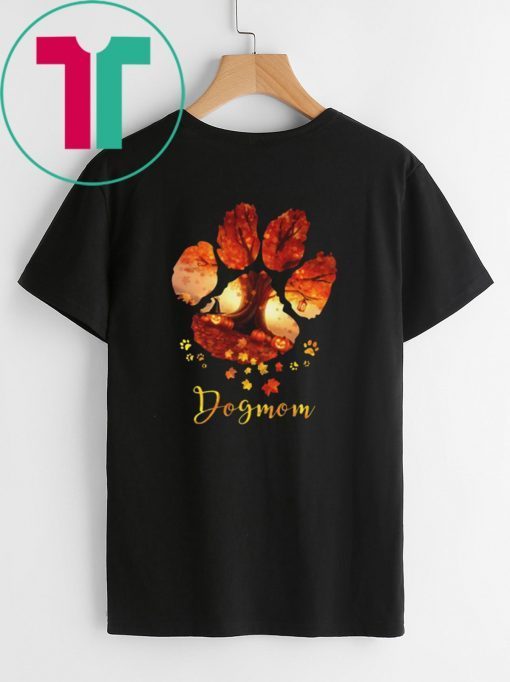 Halloween dog paws mom autumn leaves Offcial Tee Shirt