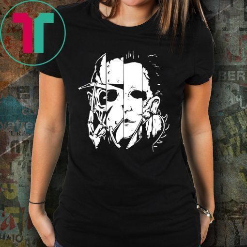 Halloween horror movie characters mashup shirt