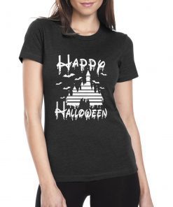 Happy Halloween Disney Castle Kid T-shirt