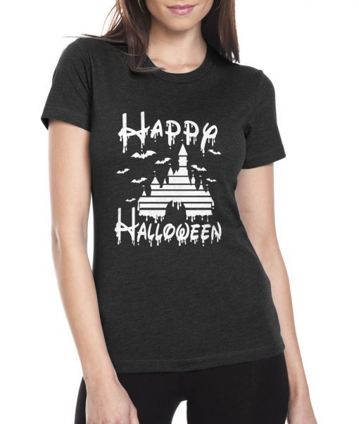 Happy Halloween Disney Castle Kid T-shirt