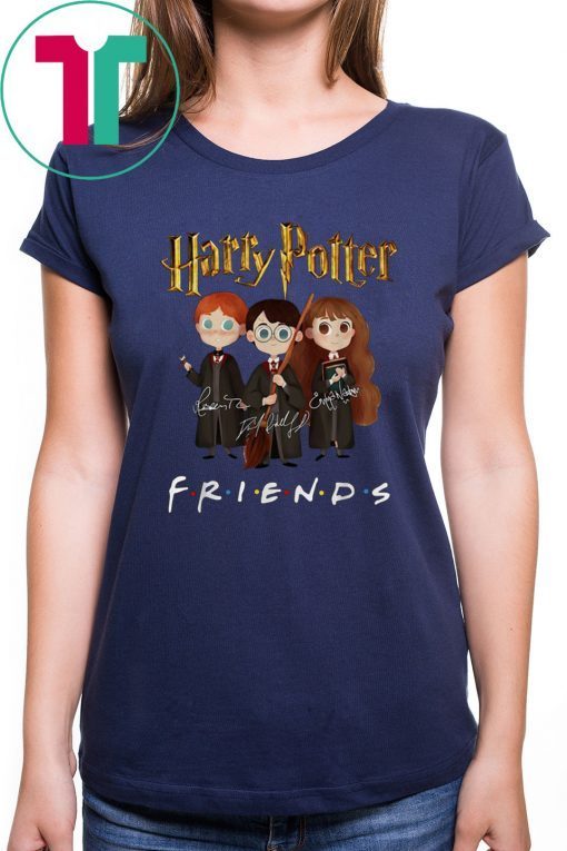 Harry potter characters friends tv show signatures shirt