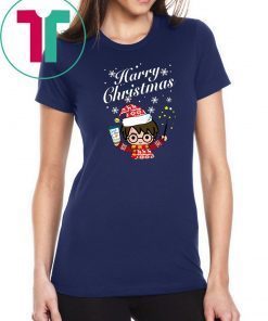 Harry potter holding dutch bros coffee harry christmas shirt